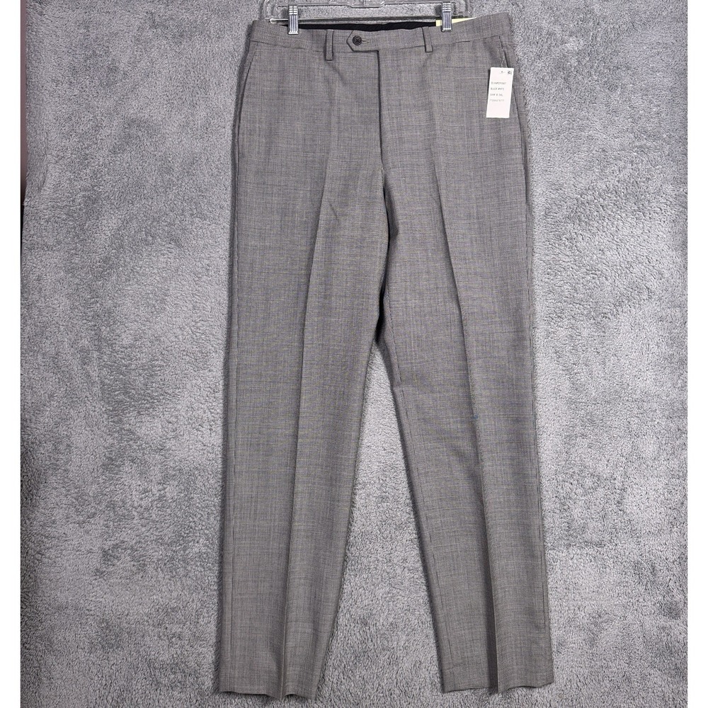Ralph Lauren Pants Mens 34x34 Wool Houndstooth Flat Front Dress Slacks